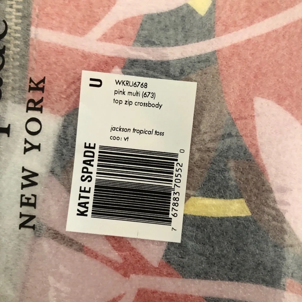 Kate Spade Jackson Tropical Toss Top Zip Crossbody - Picture 6 of 9